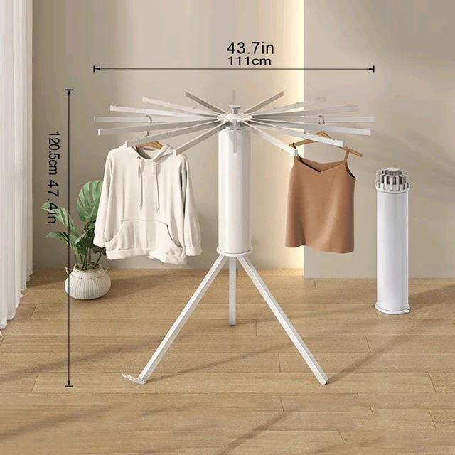 Foldable Clothes Drying Stand with 16 Foldable Rods - TrendyGoods