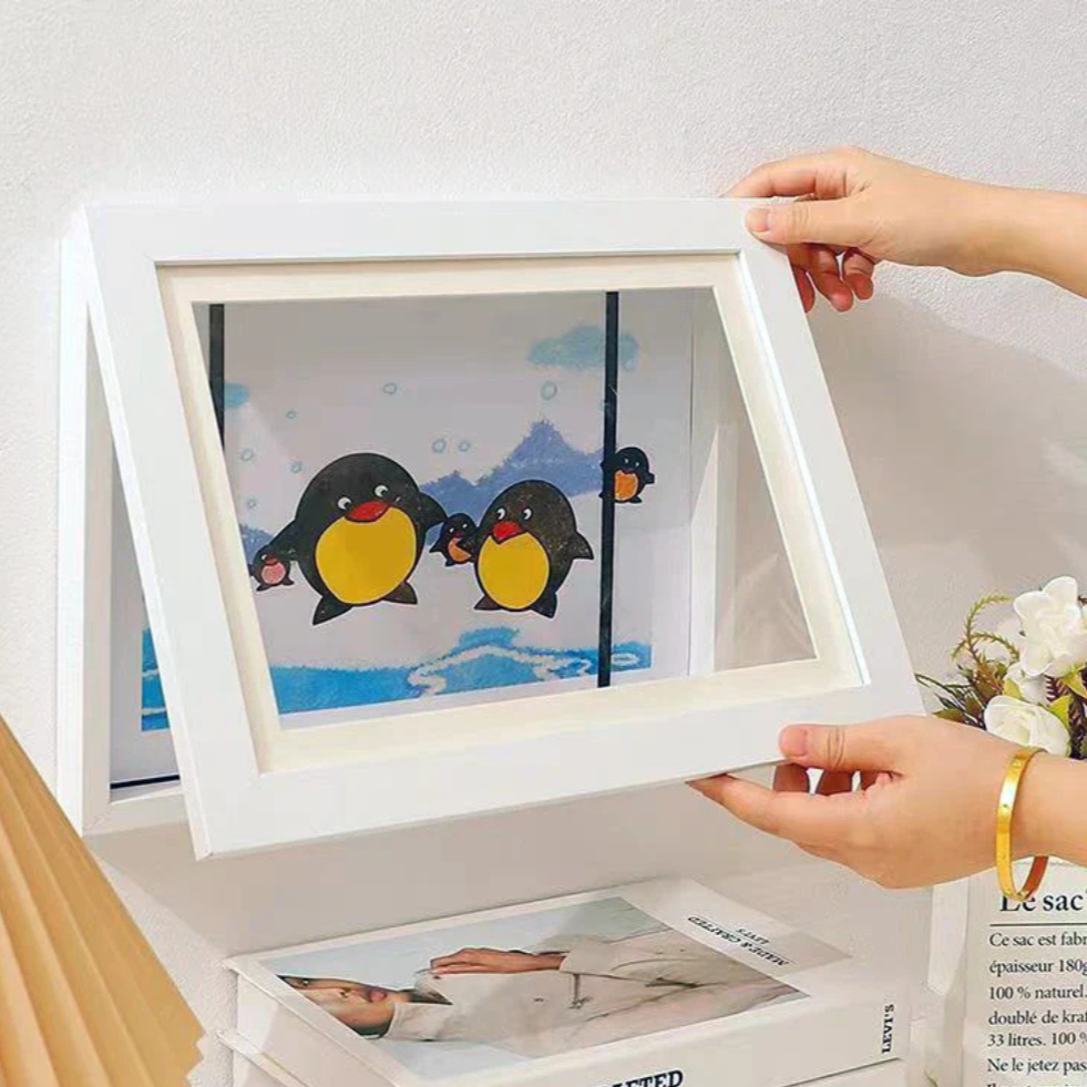 Cubic hollow photo frame, wooden picture frames, - TrendyGoods