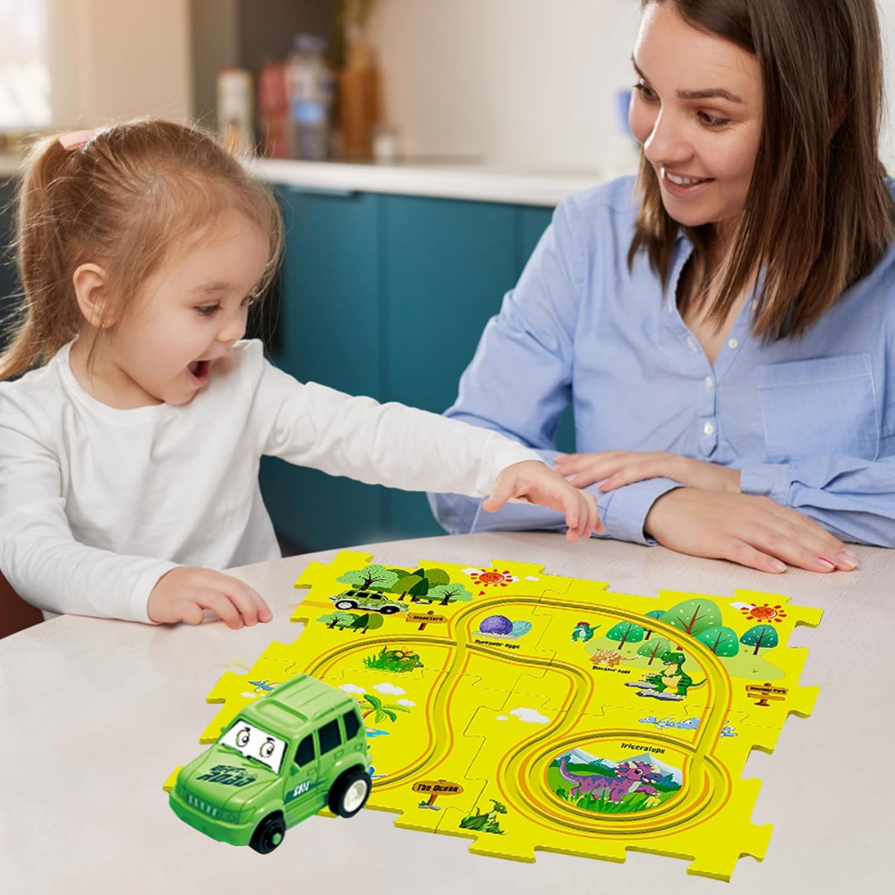 Puzzle Track Car Play Set - DIY Car Tracks Children's Educational Puzzle Board - TrendyGoods