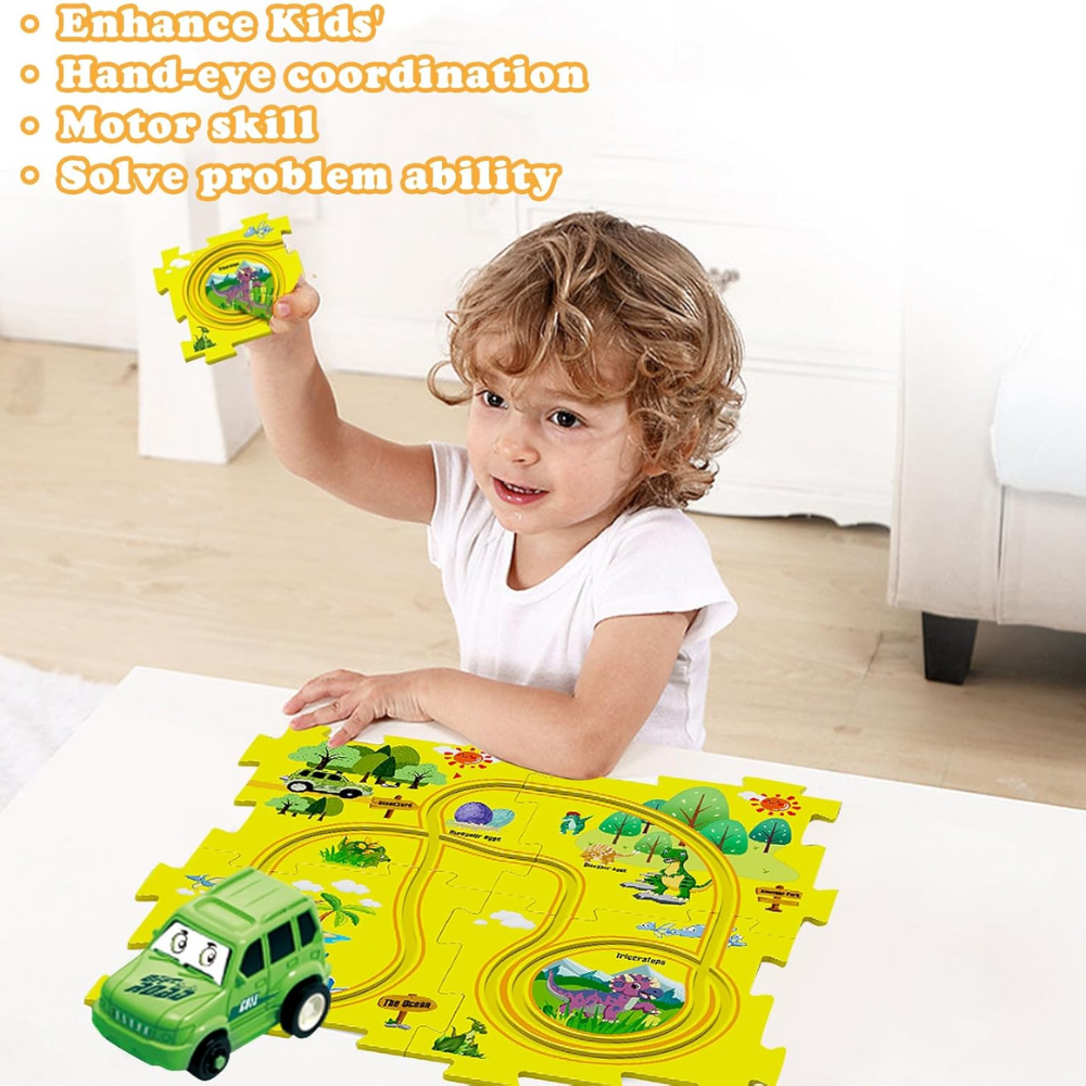 Puzzle Track Car Play Set - DIY Car Tracks Children's Educational Puzzle Board - TrendyGoods