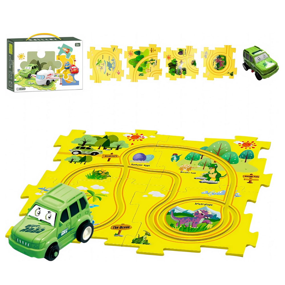 Puzzle Track Car Play Set - DIY Car Tracks Children's Educational Puzzle Board - TrendyGoods