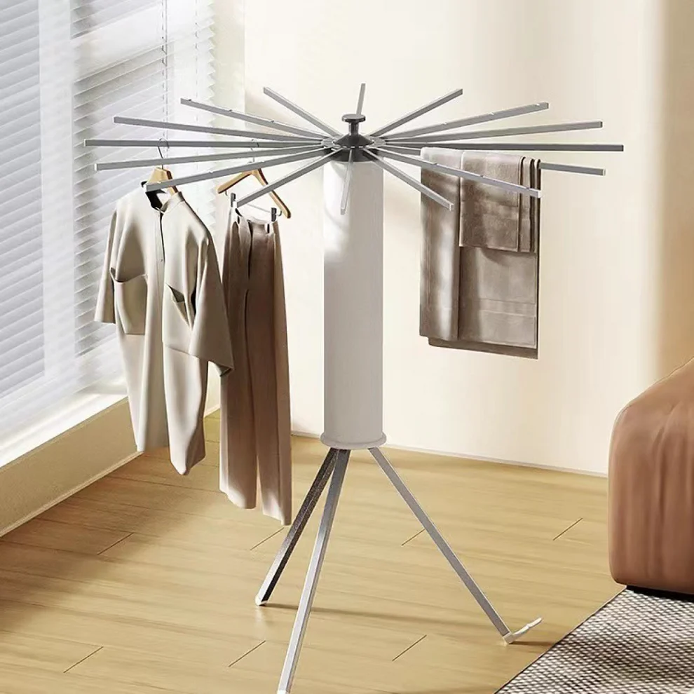 Foldable Clothes Drying Stand with 16 Foldable Rods - TrendyGoods