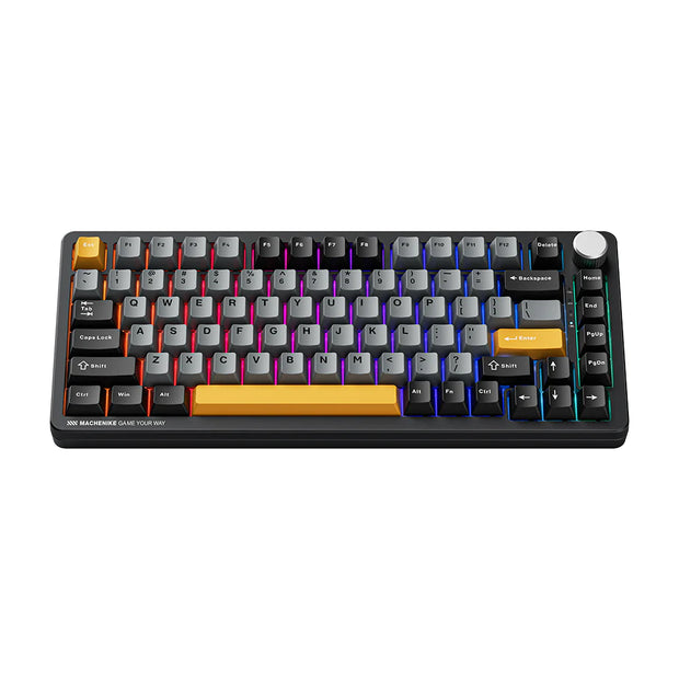 Machenike K600-B82W Wireless Mechanical Backlit Gaming Keyboard GR Silver Switch - Black - TrendyGoods