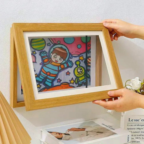 Cubic hollow photo frame, wooden picture frames, - TrendyGoods