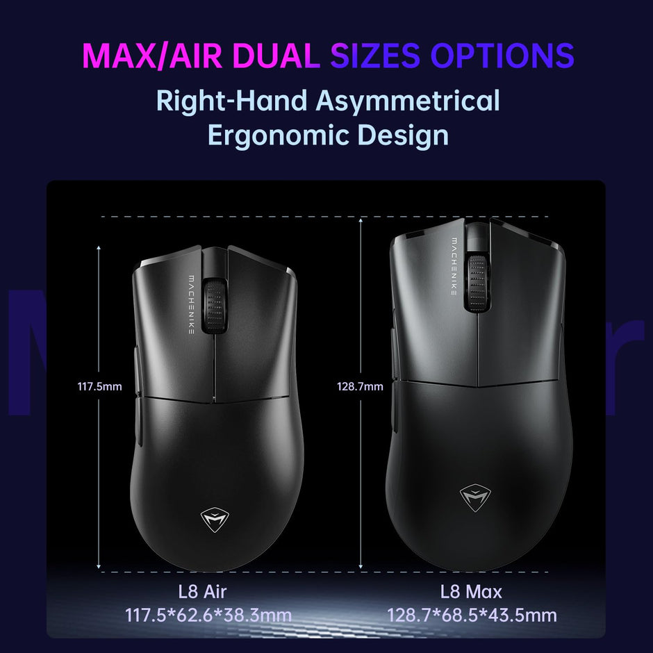 Machenike L8 Max Wireless Gaming Mouse with Charging Station - Black - TrendyGoods