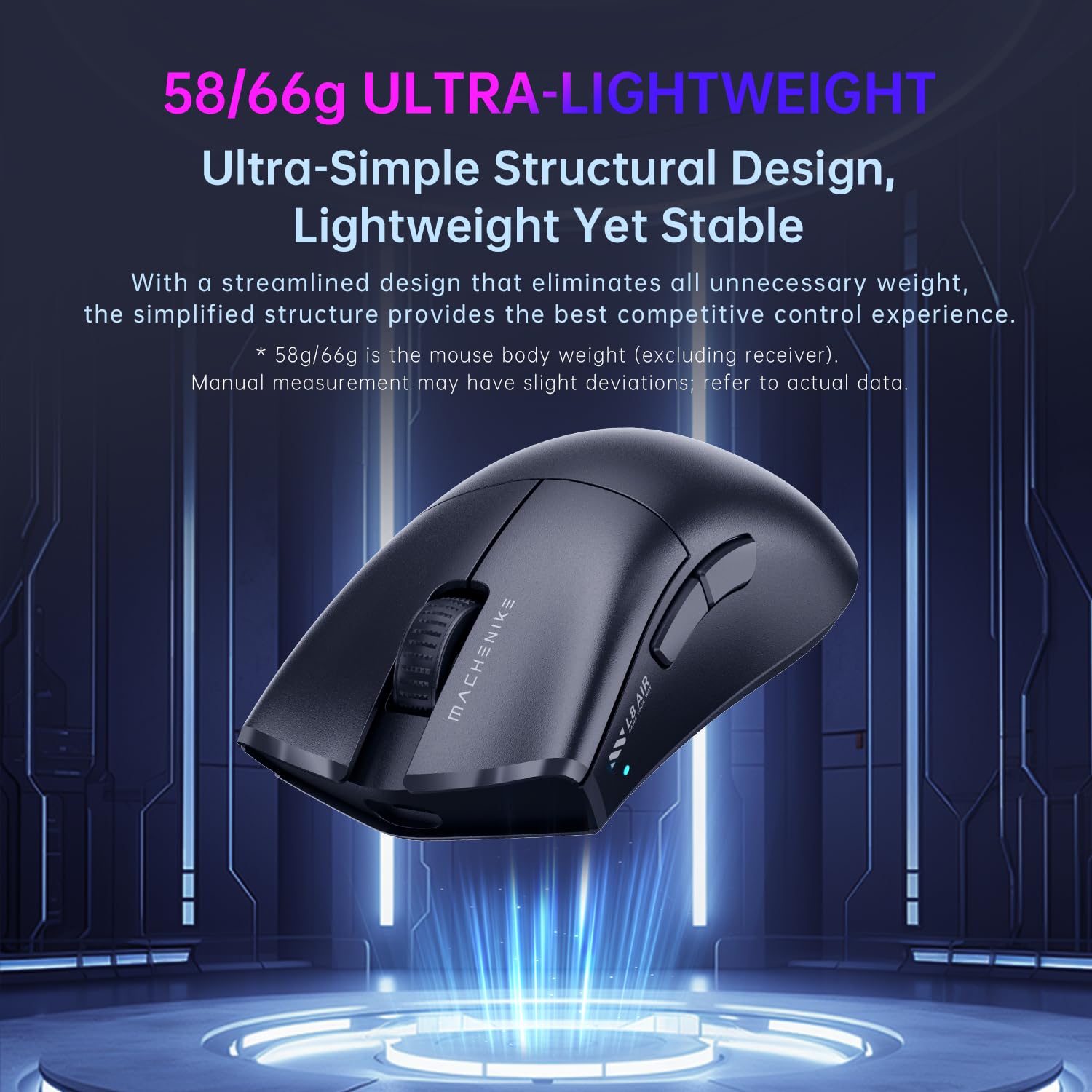 Machenike L8 Max Wireless Gaming Mouse with Charging Station - Black - TrendyGoods