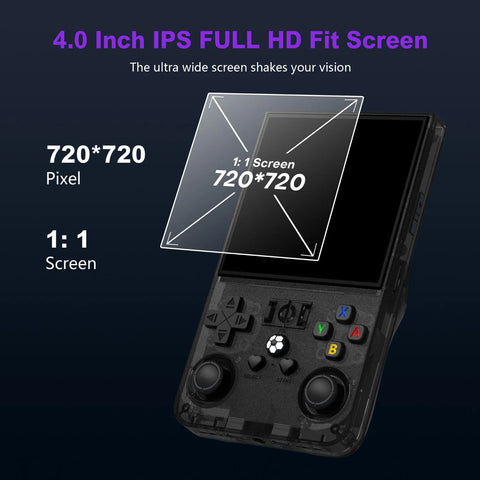 R36MAX μαύρη retro handheld κονσόλα – εικόνα προϊόντος 3