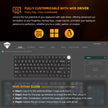 Machenike K600-B82W Wireless Mechanical Backlit Gaming Keyboard GR Silver Switch - Black - TrendyGoods
