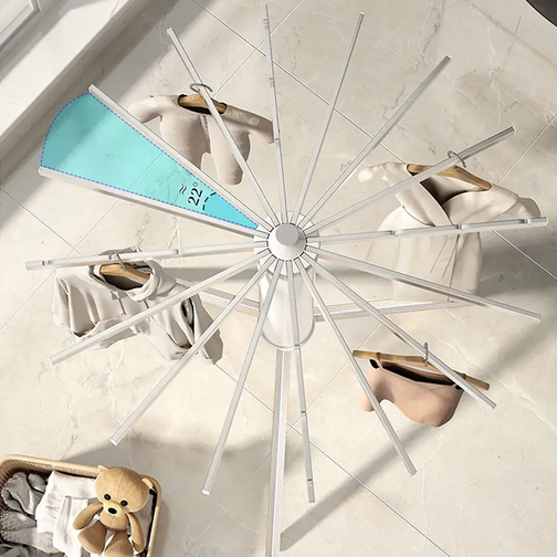 Foldable Clothes Drying Stand with 16 Foldable Rods - TrendyGoods