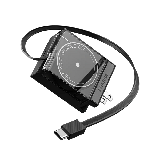 SHARGE Retractable 65 Charger ( 65W,2 Ports,Built-in Retractable Cable) - TrendyGoods