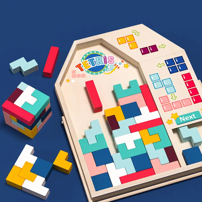 Tetris Kids Early Educational Toys Games Puzzle Building Blocks DIY Toy - TrendyGoods
