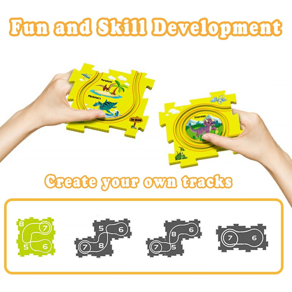 Puzzle Track Car Play Set - DIY Car Tracks Children's Educational Puzzle Board - TrendyGoods