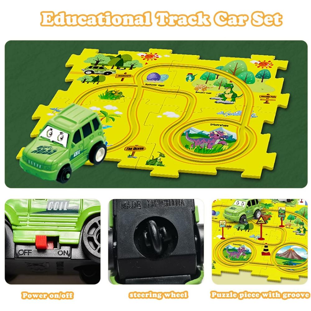 Puzzle Track Car Play Set - DIY Car Tracks Children's Educational Puzzle Board - TrendyGoods