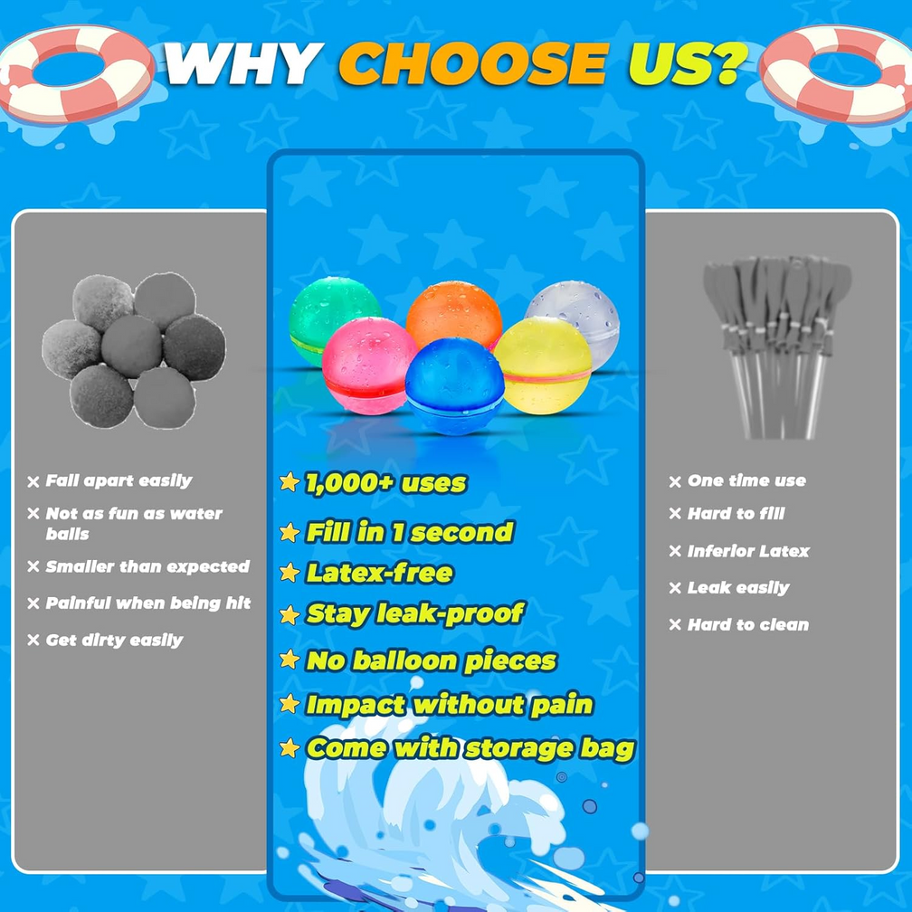 Refillable Magnetic Water Balls for Outdoor Games - TrendyGoods