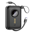 Dudao K14 Power Bank 10000mAh | USB-C & Lightning Cables, Compact, Black