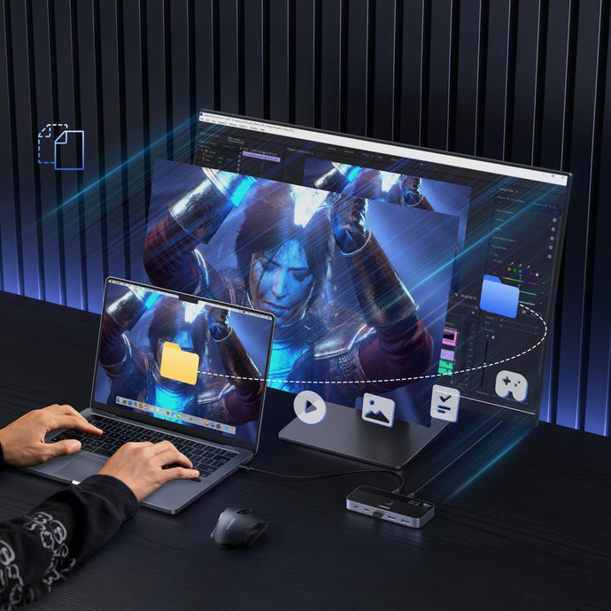 UGREEN USB switch dual-computer desktop setup