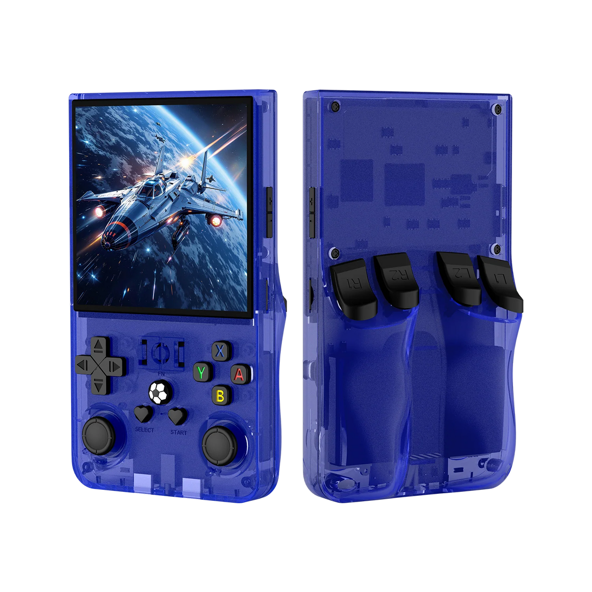 R36MAX retro handheld game console – Blue