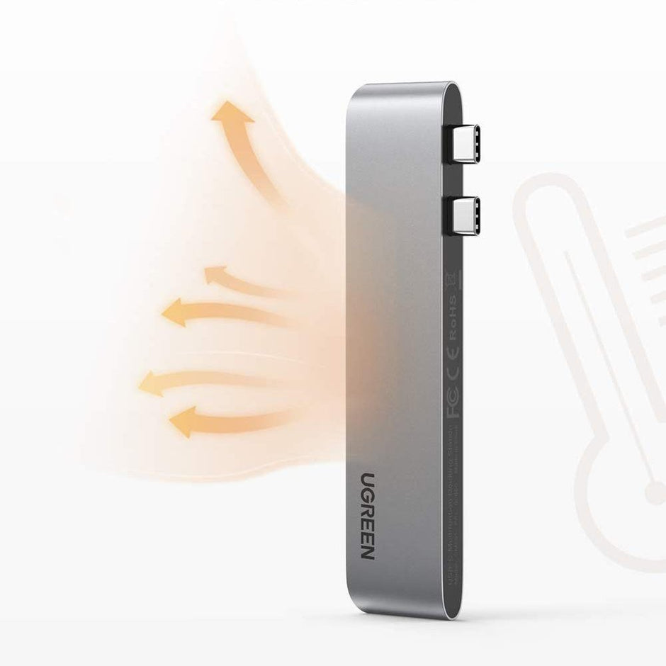 Ugreen 6-in-1 USB-C Hub | Thunderbolt 3, 100W PD, 4K@60Hz, 10Gbps, HDMI, MacBook