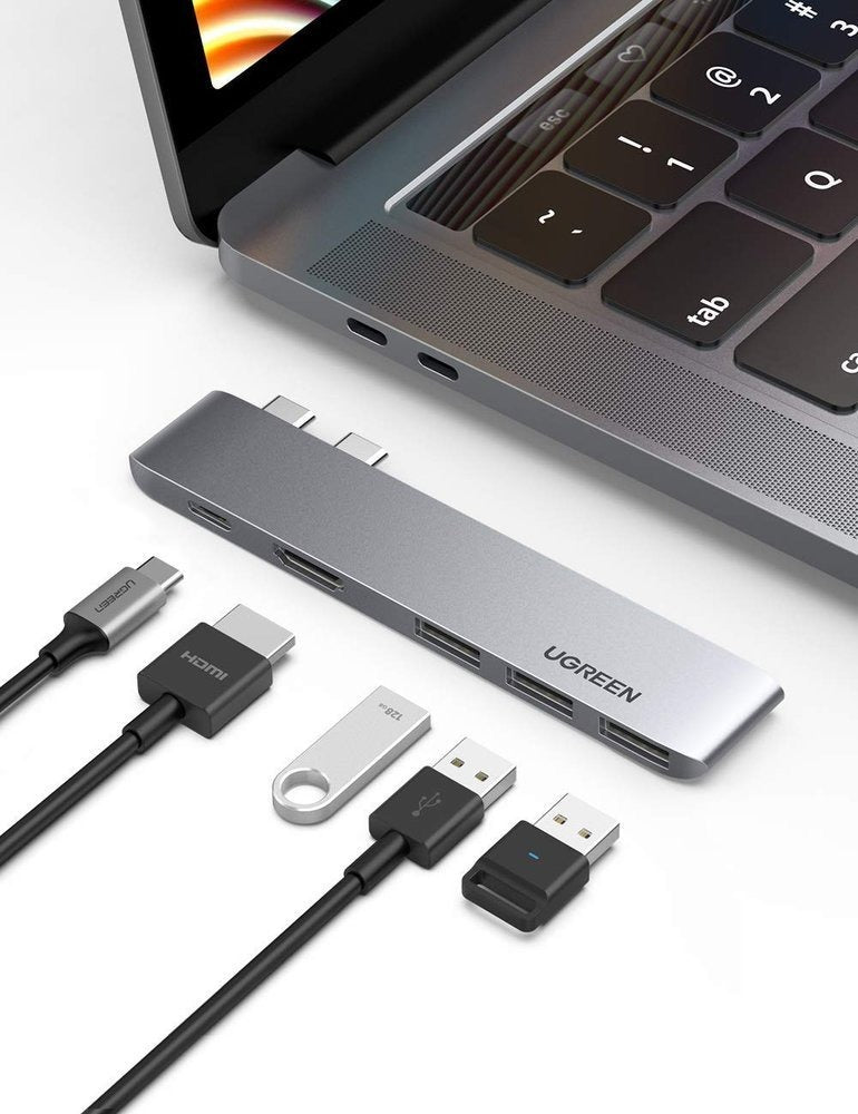 Ugreen 6-in-1 USB-C Hub | Thunderbolt 3, 100W PD, 4K@60Hz, 10Gbps, HDMI, MacBook