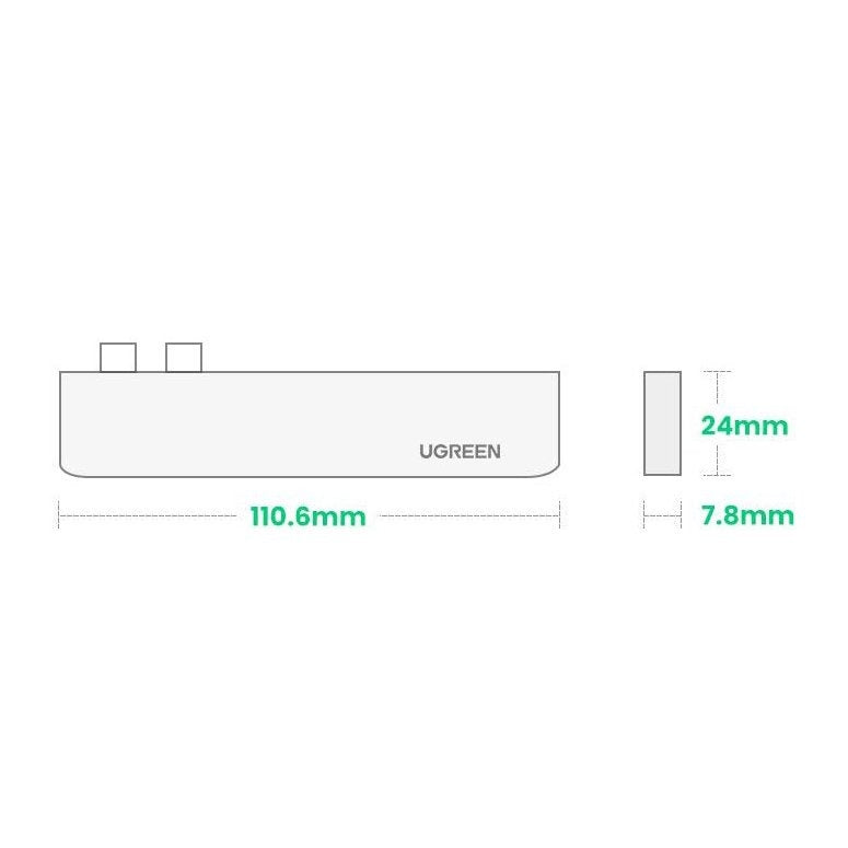 Ugreen 6-in-1 USB-C Hub | Thunderbolt 3, 100W PD, 4K@60Hz, 10Gbps, HDMI, MacBook
